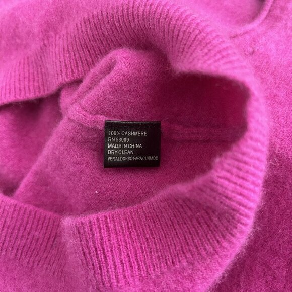 Alex Marie Valerie Sweater Wild Aster 100% Cashmere Size M 1/4 Button Soft Comfy - Picture 7 of 9